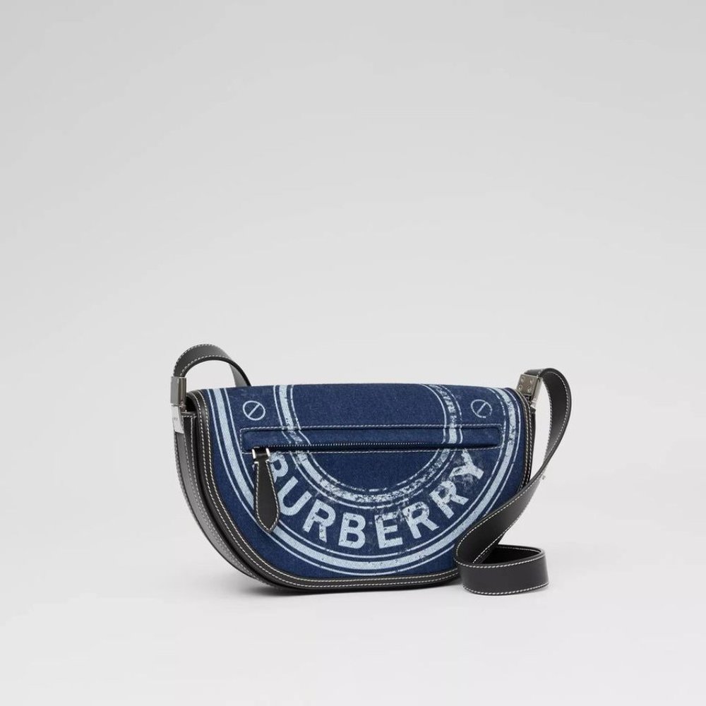 Burberry Blue Denim Leather Olympia Bag - Picture 2 of 6